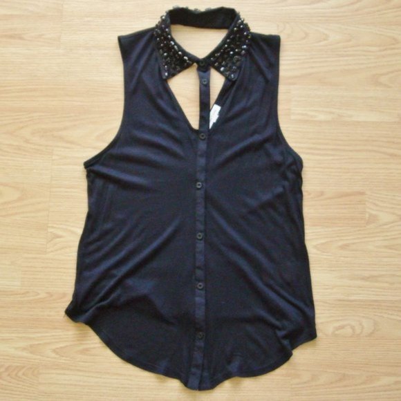 Urban Outfitters Beaded Collar Tank | Size Small - Picture 3 of 5